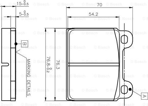 BOSCH 0 986 TB2 050 - Тормозные колодки, дисковые, комплект autosila-amz.com