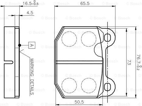 BOSCH 0 986 TB2 052 - Тормозные колодки, дисковые, комплект autosila-amz.com