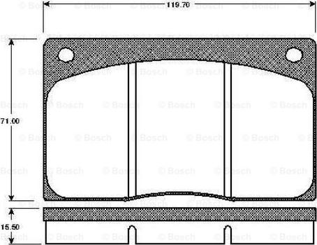 BOSCH 0 986 TB2 057 - Тормозные колодки, дисковые, комплект autosila-amz.com