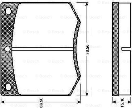 BOSCH 0 986 TB2 062 - Тормозные колодки, дисковые, комплект autosila-amz.com