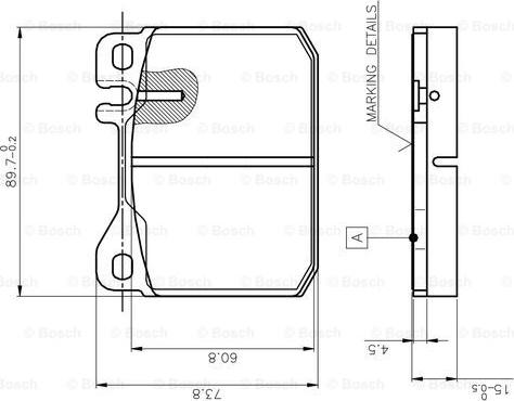 BOSCH 0 986 TB2 001 - Тормозные колодки, дисковые, комплект autosila-amz.com