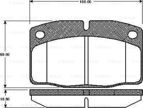 BOSCH 0 986 TB2 003 - Тормозные колодки, дисковые, комплект autosila-amz.com