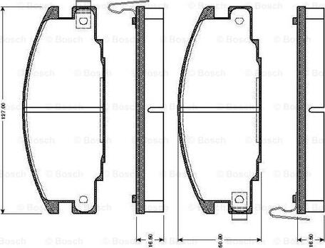 BOSCH 0 986 TB2 011 - Тормозные колодки, дисковые, комплект autosila-amz.com