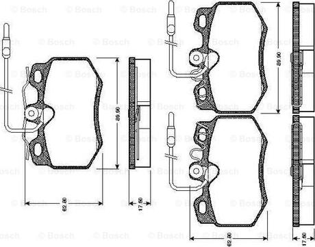 BOSCH 0 986 TB2 088 - Тормозные колодки, дисковые, комплект autosila-amz.com