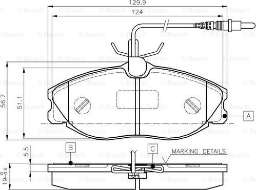 BOSCH 0 986 TB2 035 - Тормозные колодки, дисковые, комплект autosila-amz.com