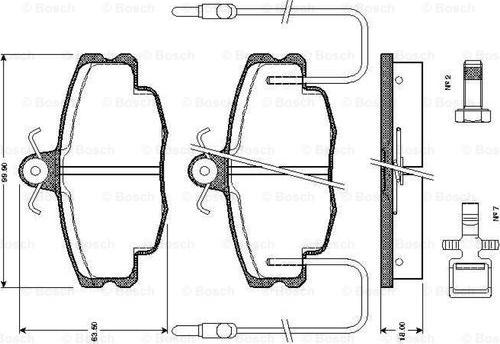 BOSCH 0 986 TB2 075 - Тормозные колодки, дисковые, комплект autosila-amz.com