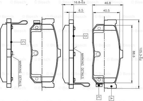 BOSCH 0 986 TB2 199 - Тормозные колодки, дисковые, комплект autosila-amz.com