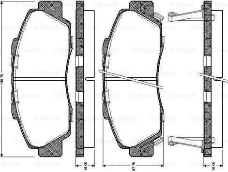 BOSCH 0 986 TB2 193 - Тормозные колодки, дисковые, комплект autosila-amz.com