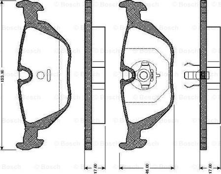 BOSCH 0 986 TB2 146 - Тормозные колодки, дисковые, комплект autosila-amz.com