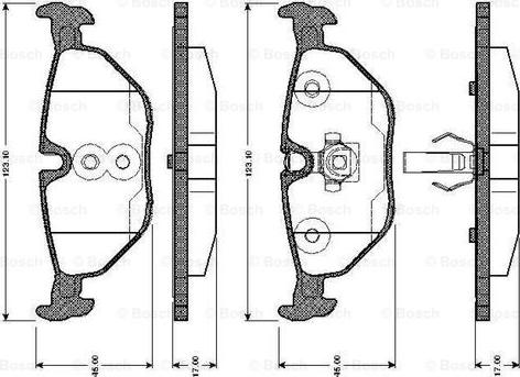 BOSCH 0 986 TB2 147 - Тормозные колодки, дисковые, комплект autosila-amz.com