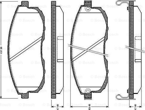 BOSCH 0 986 TB2 161 - Тормозные колодки, дисковые, комплект autosila-amz.com