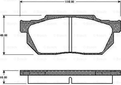 BOSCH 0 986 TB2 102 - Тормозные колодки, дисковые, комплект autosila-amz.com