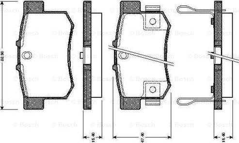 BOSCH 0 986 TB2 180 - Тормозные колодки, дисковые, комплект autosila-amz.com