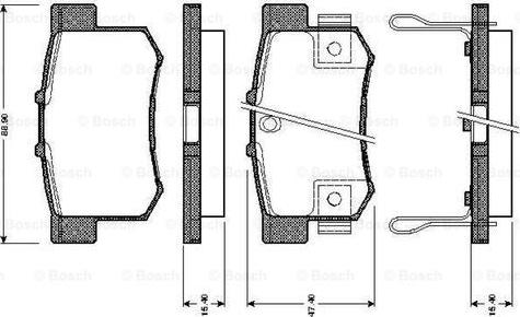 BOSCH 0 986 TB2 181 - Тормозные колодки, дисковые, комплект autosila-amz.com