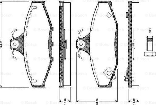 BOSCH 0 986 TB2 187 - Тормозные колодки, дисковые, комплект autosila-amz.com