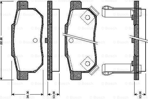 BOSCH 0 986 TB2 120 - Тормозные колодки, дисковые, комплект autosila-amz.com