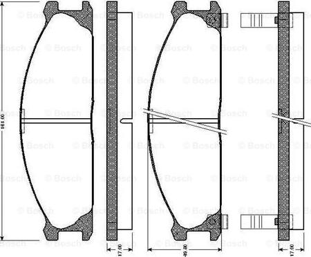 BOSCH 0 986 TB2 123 - Тормозные колодки, дисковые, комплект autosila-amz.com