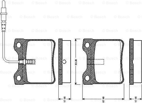 BOSCH 0 986 TB2 175 - Тормозные колодки, дисковые, комплект autosila-amz.com