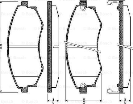 BOSCH 0 986 TB2 171 - Тормозные колодки, дисковые, комплект autosila-amz.com