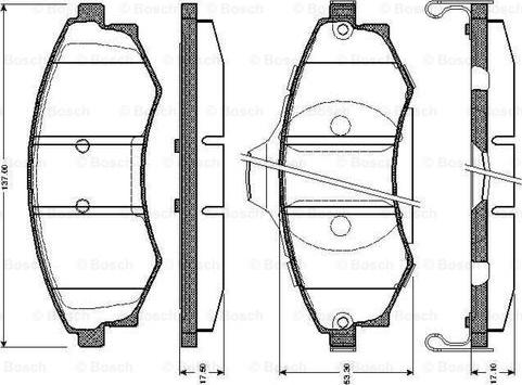 BOSCH 0 986 TB2 172 - Тормозные колодки, дисковые, комплект autosila-amz.com