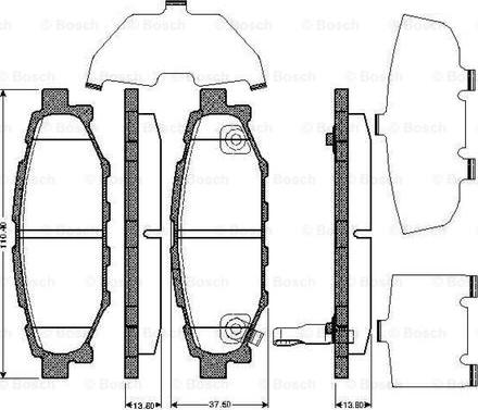 BOSCH 0 986 TB2 894 - Тормозные колодки, дисковые, комплект autosila-amz.com