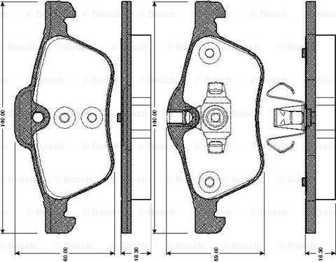 BOSCH 0 986 TB2 840 - Тормозные колодки, дисковые, комплект autosila-amz.com