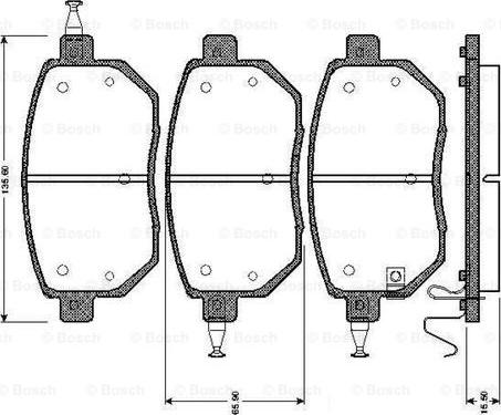 BOSCH 0 986 TB2 856 - Тормозные колодки, дисковые, комплект autosila-amz.com