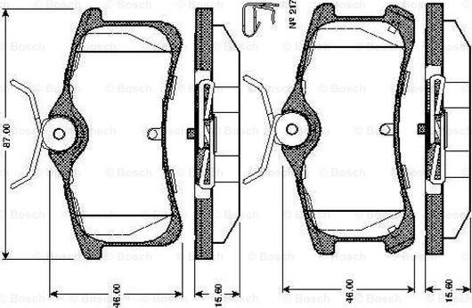 BOSCH 0 986 TB2 865 - Тормозные колодки, дисковые, комплект autosila-amz.com