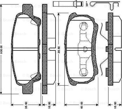 BOSCH 0 986 TB2 866 - Тормозные колодки, дисковые, комплект autosila-amz.com