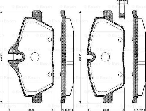 BOSCH 0 986 TB2 889 - Тормозные колодки, дисковые, комплект autosila-amz.com