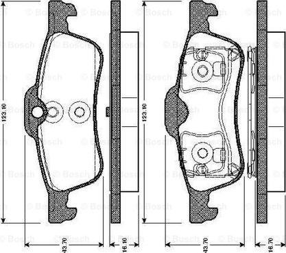 BOSCH 0 986 TB2 838 - Тормозные колодки, дисковые, комплект autosila-amz.com