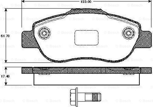 BOSCH 0 986 TB2 879 - Тормозные колодки, дисковые, комплект autosila-amz.com