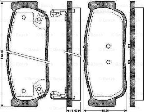 BOSCH 0 986 TB2 870 - Тормозные колодки, дисковые, комплект autosila-amz.com