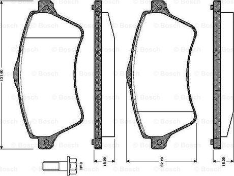 BOSCH 0 986 TB2 396 - Тормозные колодки, дисковые, комплект autosila-amz.com