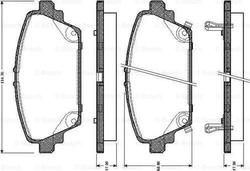 BOSCH 0 986 TB2 340 - Тормозные колодки, дисковые, комплект autosila-amz.com