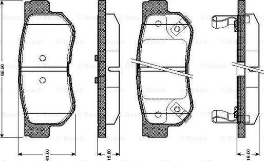 BOSCH 0 986 TB2 369 - Тормозные колодки, дисковые, комплект autosila-amz.com