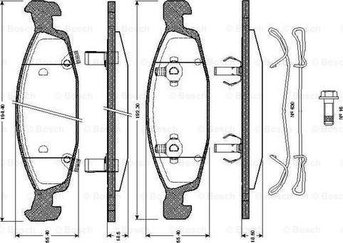 BOSCH 0 986 TB2 365 - Тормозные колодки, дисковые, комплект autosila-amz.com