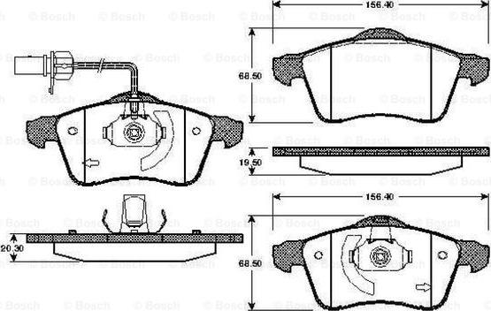 BOSCH 0 986 TB2 304 - Тормозные колодки, дисковые, комплект autosila-amz.com