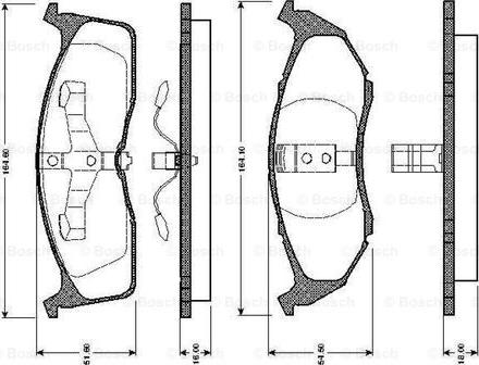 BOSCH 0 986 TB2 302 - Тормозные колодки, дисковые, комплект autosila-amz.com