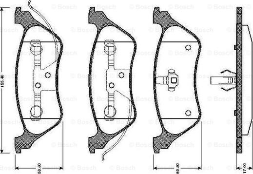 BOSCH 0 986 TB2 388 - Тормозные колодки, дисковые, комплект autosila-amz.com