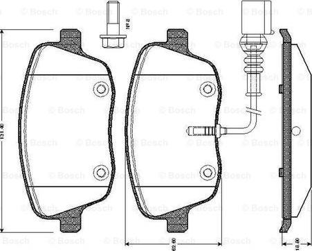 BOSCH 0 986 TB2 382 - Тормозные колодки, дисковые, комплект autosila-amz.com