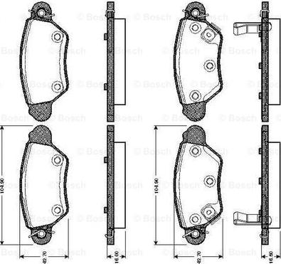 BOSCH 0 986 TB2 336 - Тормозные колодки, дисковые, комплект autosila-amz.com