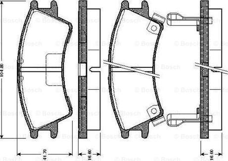 BOSCH 0 986 TB2 331 - Тормозные колодки, дисковые, комплект autosila-amz.com