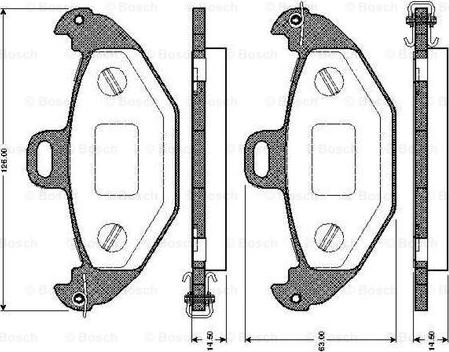 BOSCH 0 986 TB2 337 - Тормозные колодки, дисковые, комплект autosila-amz.com