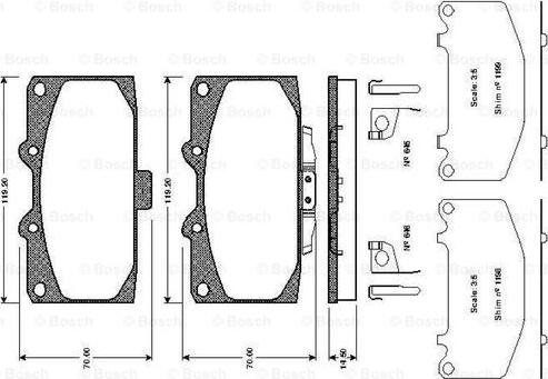 BOSCH 0 986 TB2 294 - Тормозные колодки, дисковые, комплект autosila-amz.com