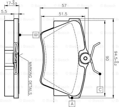 BOSCH 0 986 TB2 290 - Тормозные колодки, дисковые, комплект autosila-amz.com