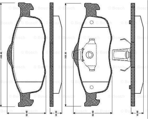 BOSCH 0 986 TB2 240 - Тормозные колодки, дисковые, комплект autosila-amz.com