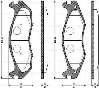 BOSCH 0 986 TB2 253 - Тормозные колодки, дисковые, комплект autosila-amz.com