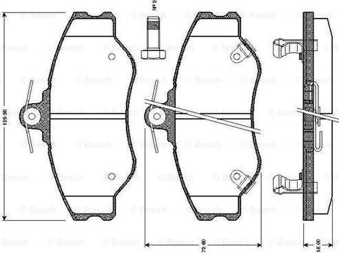 BOSCH 0 986 TB2 266 - Тормозные колодки, дисковые, комплект autosila-amz.com