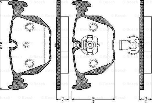 BOSCH 0 986 TB2 205 - Тормозные колодки, дисковые, комплект autosila-amz.com